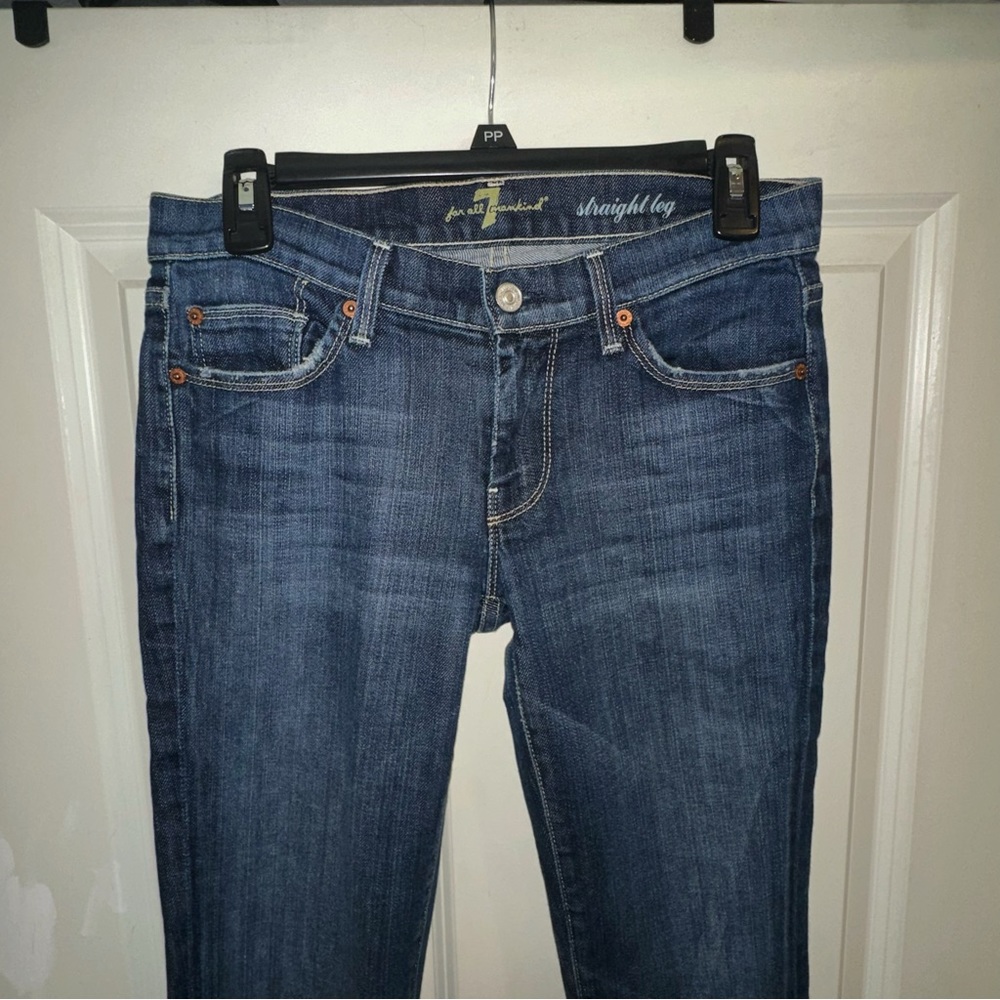 7 For All Mankind Straight Leg jeans dark blue size 27!!